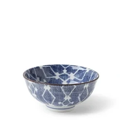 MIYA Company Aizome Hishi 4.5" Rice Bowl Clearance