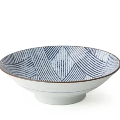 MIYA Company Aizome Shima Ami 9.75" Serving Bowl Clearance