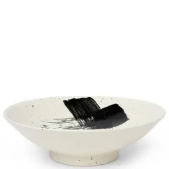 MIYA Company Black Brush Stroke 9.75" Serving Bowl Outlet