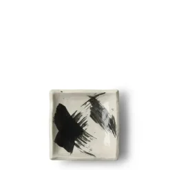 MIYA Company Black & White Brush Sauce Dish Sale