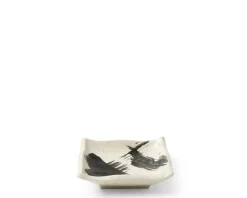 MIYA Company Black & White Brush Sauce Dish Sale