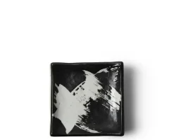 MIYA Company Black & White Brush Small Plate