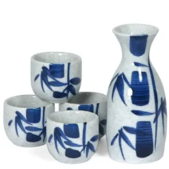 MIYA Company Blue Bamboo Sake Set Hot