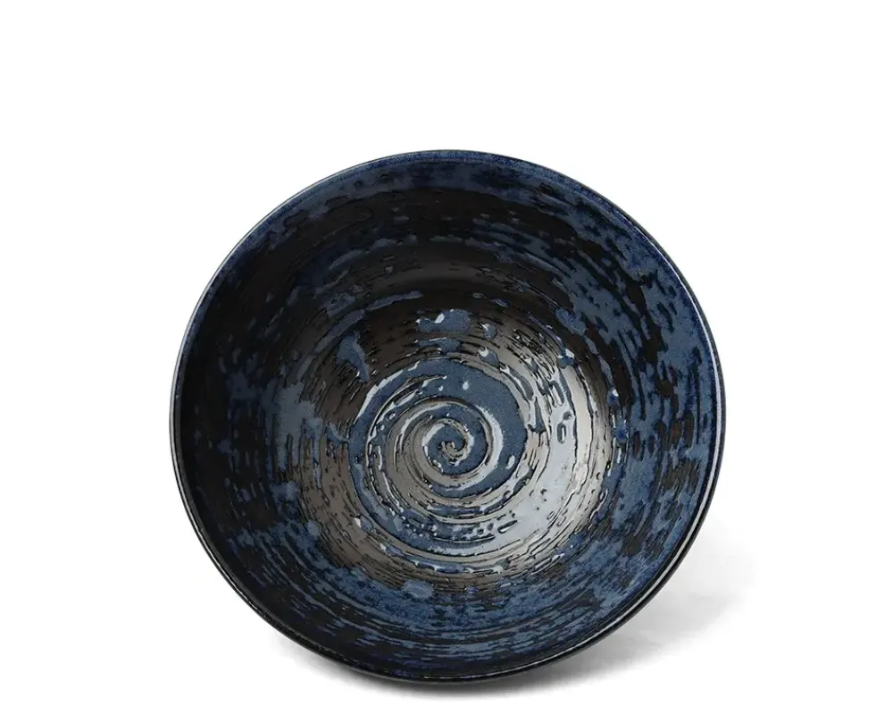 MIYA Company Blue Black Swirl 8.25" Bowl Best