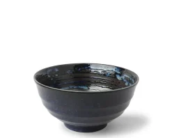MIYA Company Blue Black Swirl 6.75" Noodle Bowl Hot