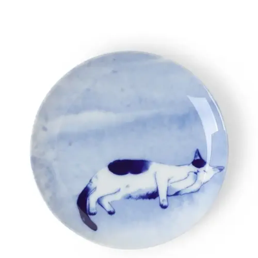 MIYA Company Blue Cat On Side Plate New