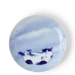 MIYA Company Blue Cat Playing Plate Sale