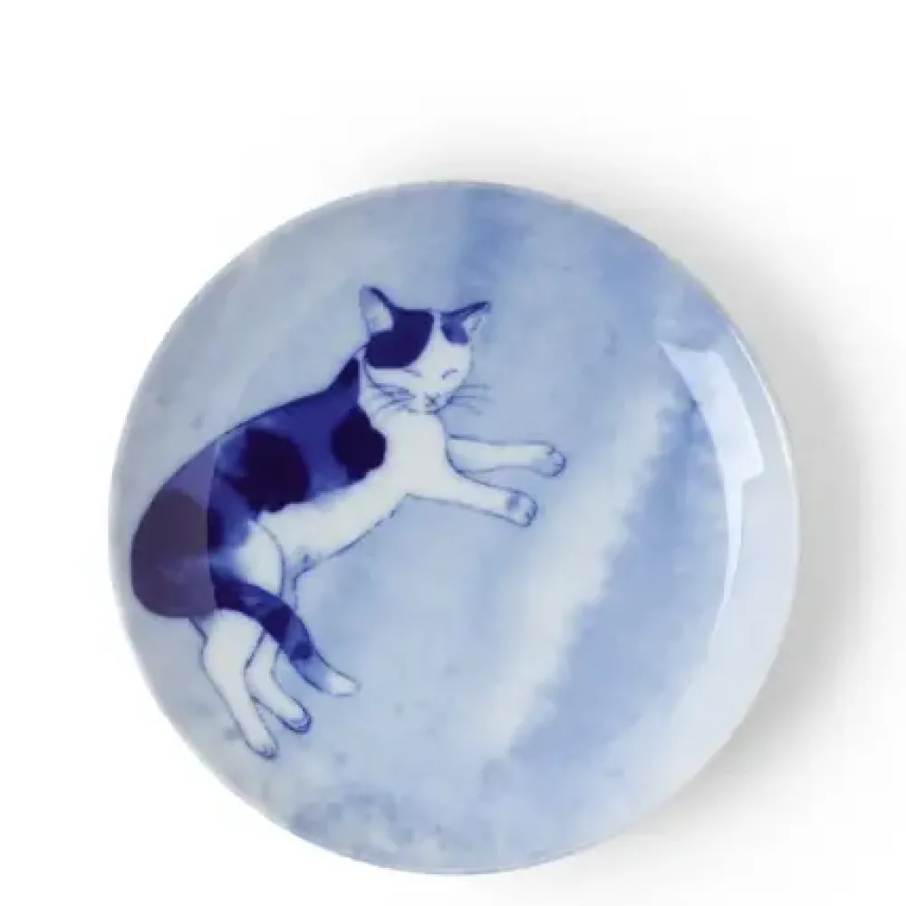MIYA Company Blue Cat Relaxing Plate Online