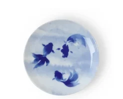 MIYA Company Blue Fish Swimming Plate