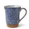 MIYA Company Blue Floral Mums 14 Oz. Wide Mouth Mug Discount