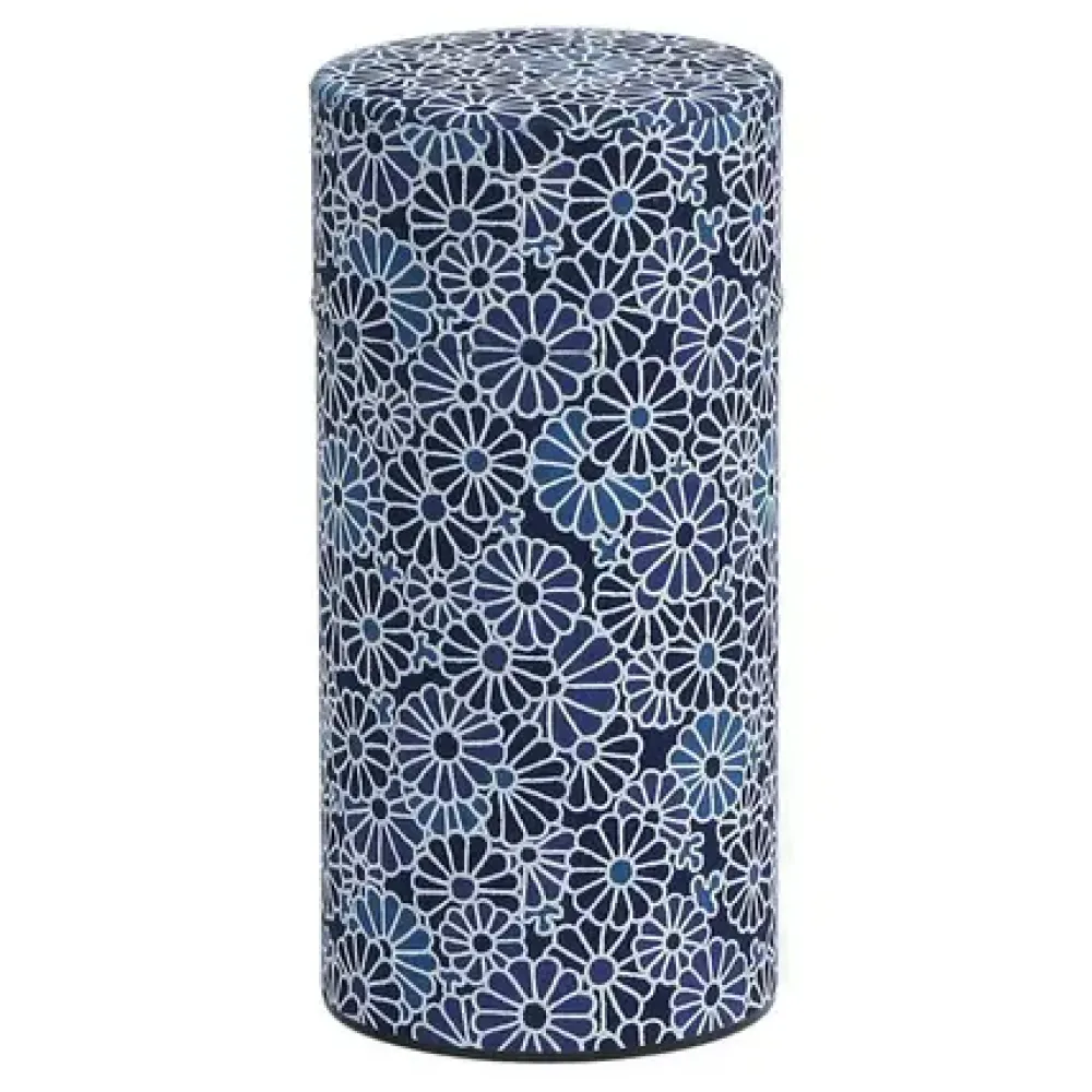MIYA Company Blue Mums Tea Canister
