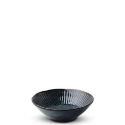 MIYA Company Blue Namako Tokusa 4.5" Shallow Bowl Best