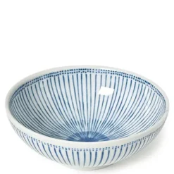 MIYA Company Blue Stripes 8.25" Bowl New