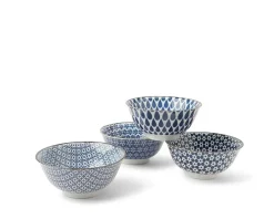 MIYA Company Blue & White 5.75" Bowl Set/4 Online