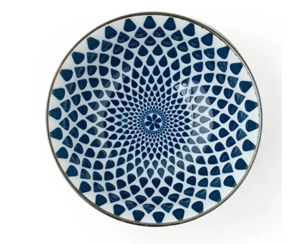 MIYA Company Blue & White 6" Bowl Set New