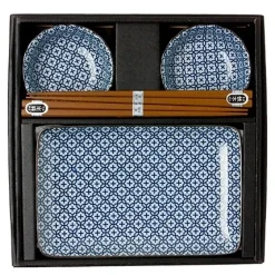 MIYA Company Blue & White Cross Sushi Set Discount