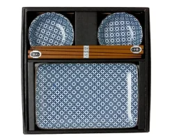 MIYA Company Blue & White Cross Sushi Set Discount