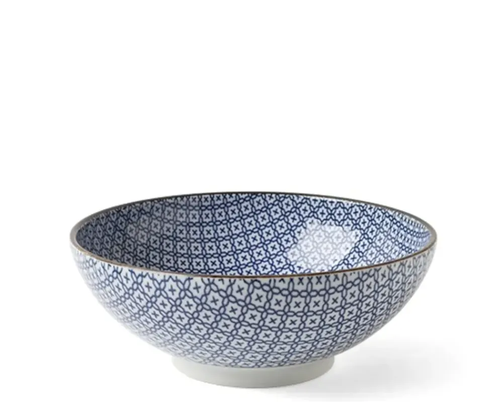 MIYA Company Blue & White Mosaic 8.25" Bowl Clearance