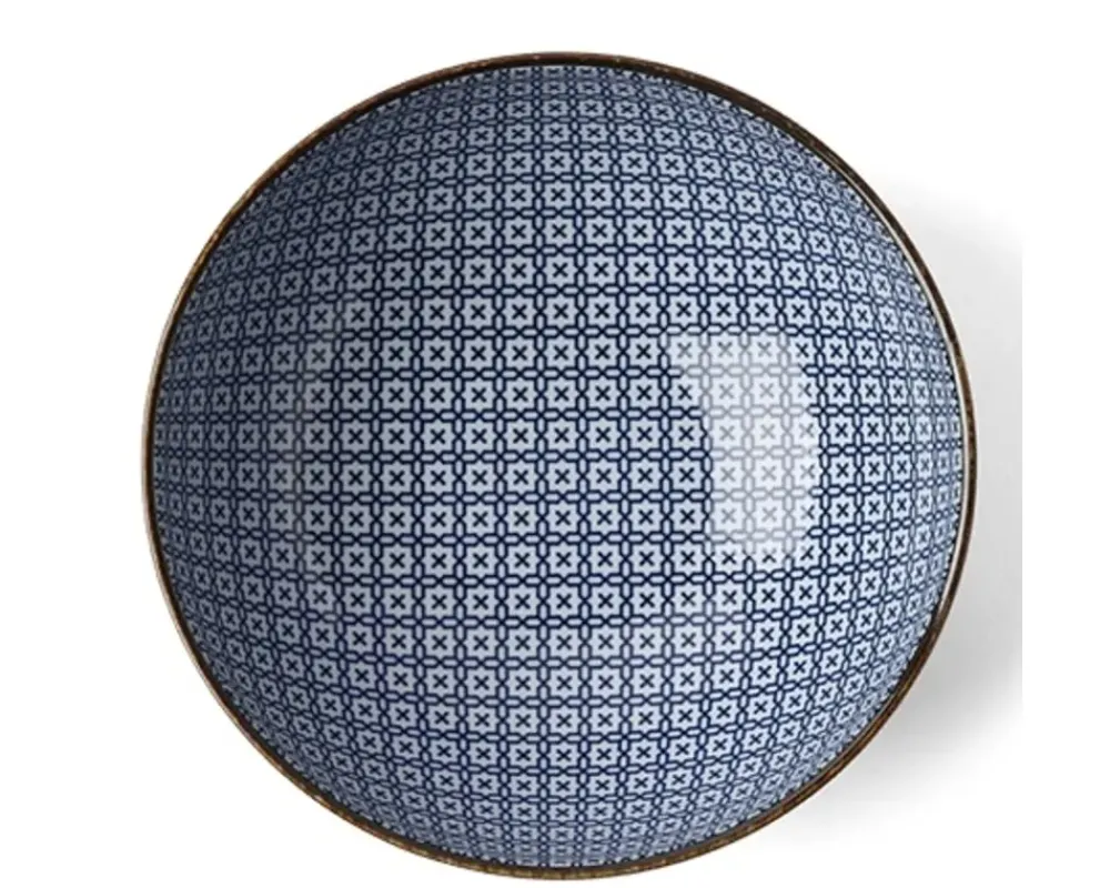 MIYA Company Blue & White Mosaic 8.25" Bowl Clearance