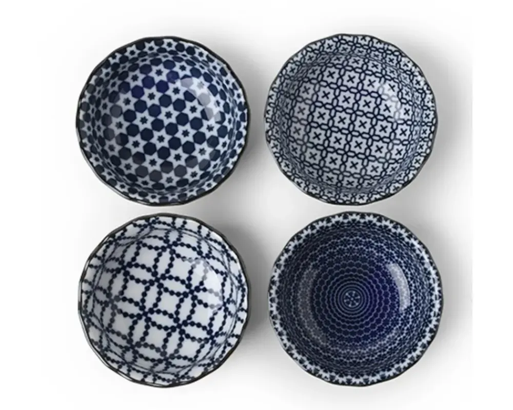 MIYA Company Blue & White Sauce Dish Set