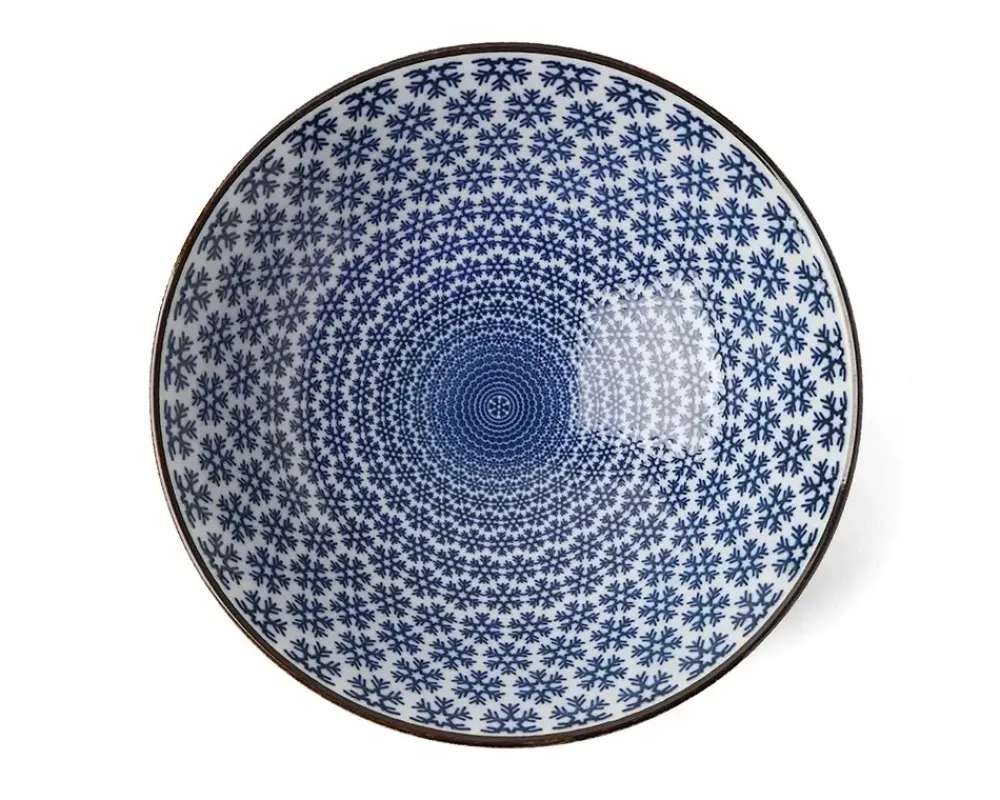 MIYA Company Blue & White Snowflake 9.75" Bowl Online