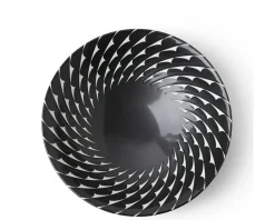 MIYA Company Bowl Black Choctaw Swirl 10