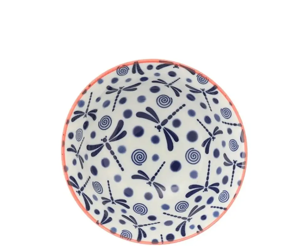 MIYA Company Bowl Blue Dragonfly 6" Outlet