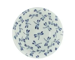 MIYA Company Bowl Blue & White Dragonfly 6