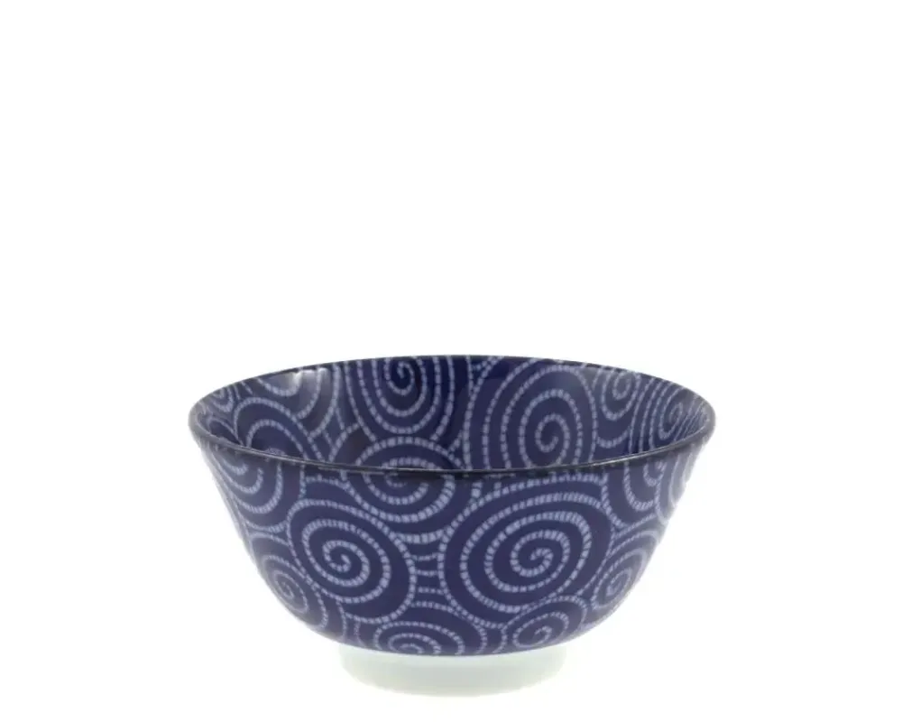MIYA Company Bowl Cobalt Cloud Swirls 5.75" Outlet