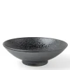 MIYA Company Bowl Serving 9.5" Silver Blue Granite Outlet
