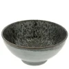 MIYA Company Bowl Silver Blue Granite Design 7-3/4" New