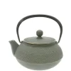 MIYA Company Cast Iron Green/Bronze Hobnail Teapot 0.65L