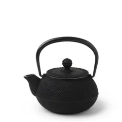 MIYA Company Cast Iron Teapot Black Hobnail 0.325L