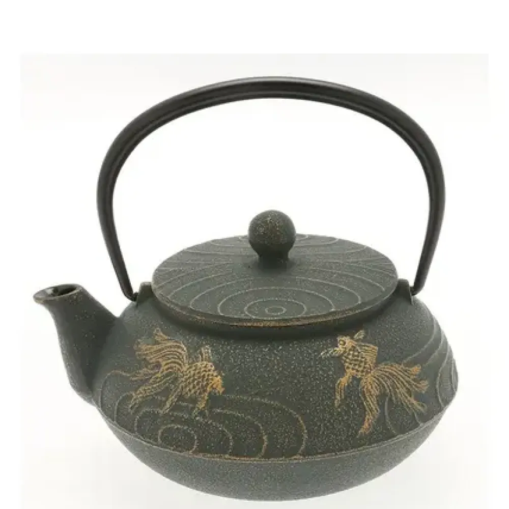 MIYA Company Cast Iron Teapot Bronze Goldfish