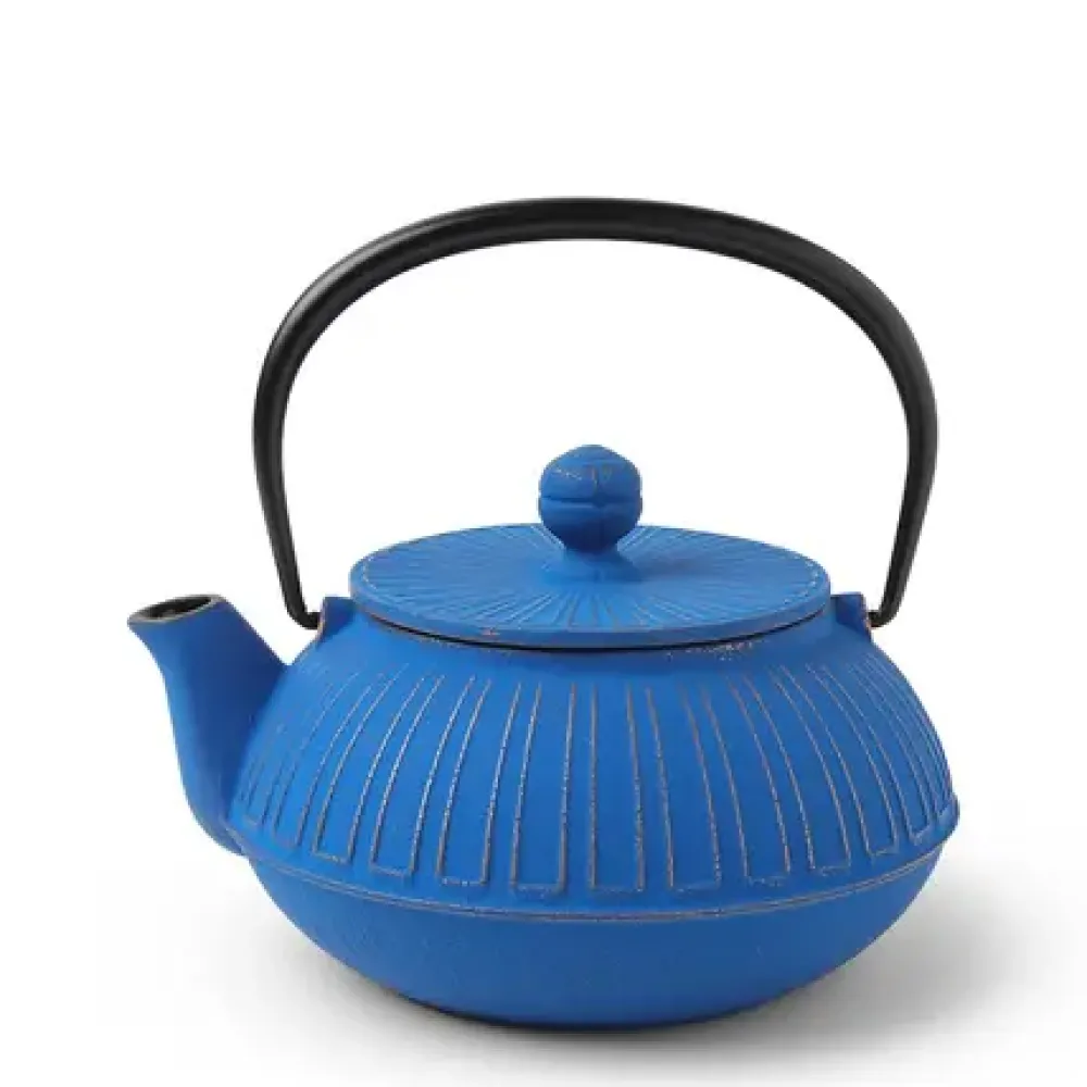 MIYA Company Cast Iron Teapot Gold Azure Chrysanthemum Best