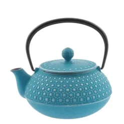 MIYA Company Cast Iron Teapot Turquoise Honeycomb 0.65L