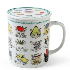 MIYA Company Cats In Hats Mug With Lid