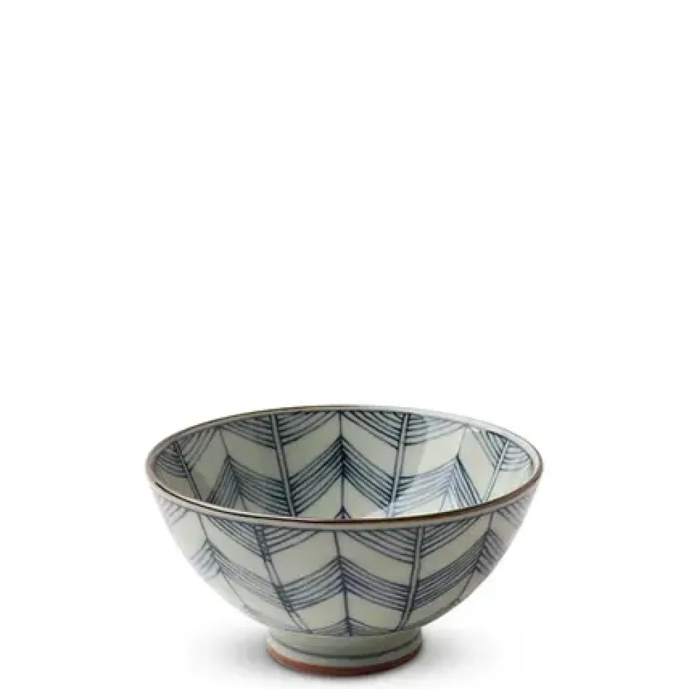 MIYA Company Celadon Chevron 4.5" Rice Bowl Sale