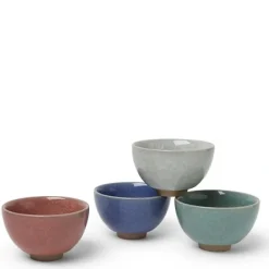 MIYA Company Crackle 5 Oz. Teacup Set Of 4 Clearance