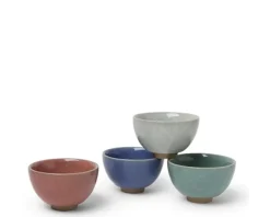 MIYA Company Crackle 5 Oz. Teacup Set Of 4 Clearance