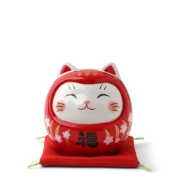 MIYA Company Daruma Fortune Cat Bank 3.75" Outlet