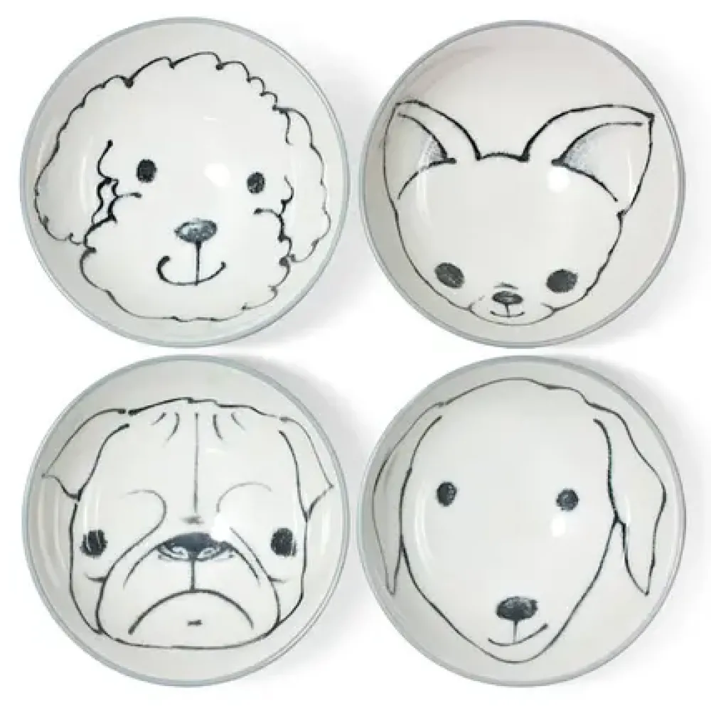 MIYA Company Dog Days 4.5" Rice Bowl Set Best