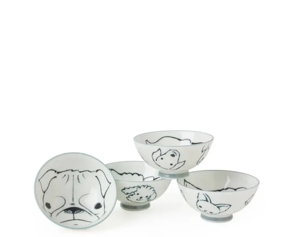 MIYA Company Dog Days 4.5" Rice Bowl Set Best