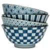 MIYA Company Four Pattern 6" Bowl Set