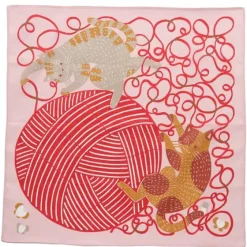 MIYA Company Furoshiki Cats & Yarn 19" Sale