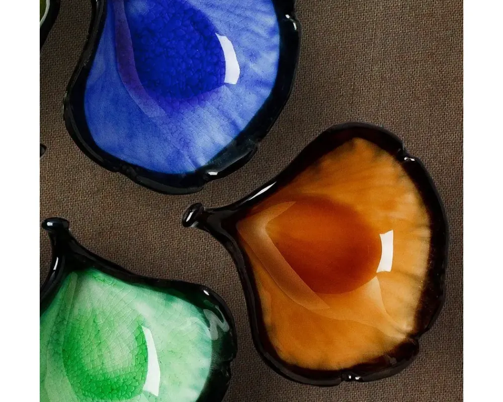 MIYA Company Ginkgo Leaf 3.5" Mini Bowl Set New