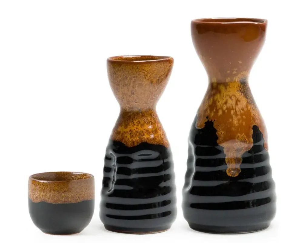 MIYA Company Golden Tenmoku 4 Oz.Sake Bottle Clearance