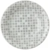 MIYA Company Grid 6.5" Round Plate - Gray Outlet