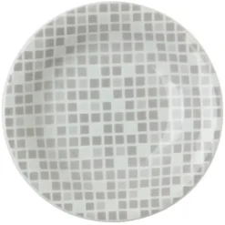 MIYA Company Grid 6.5" Round Plate - Gray Outlet