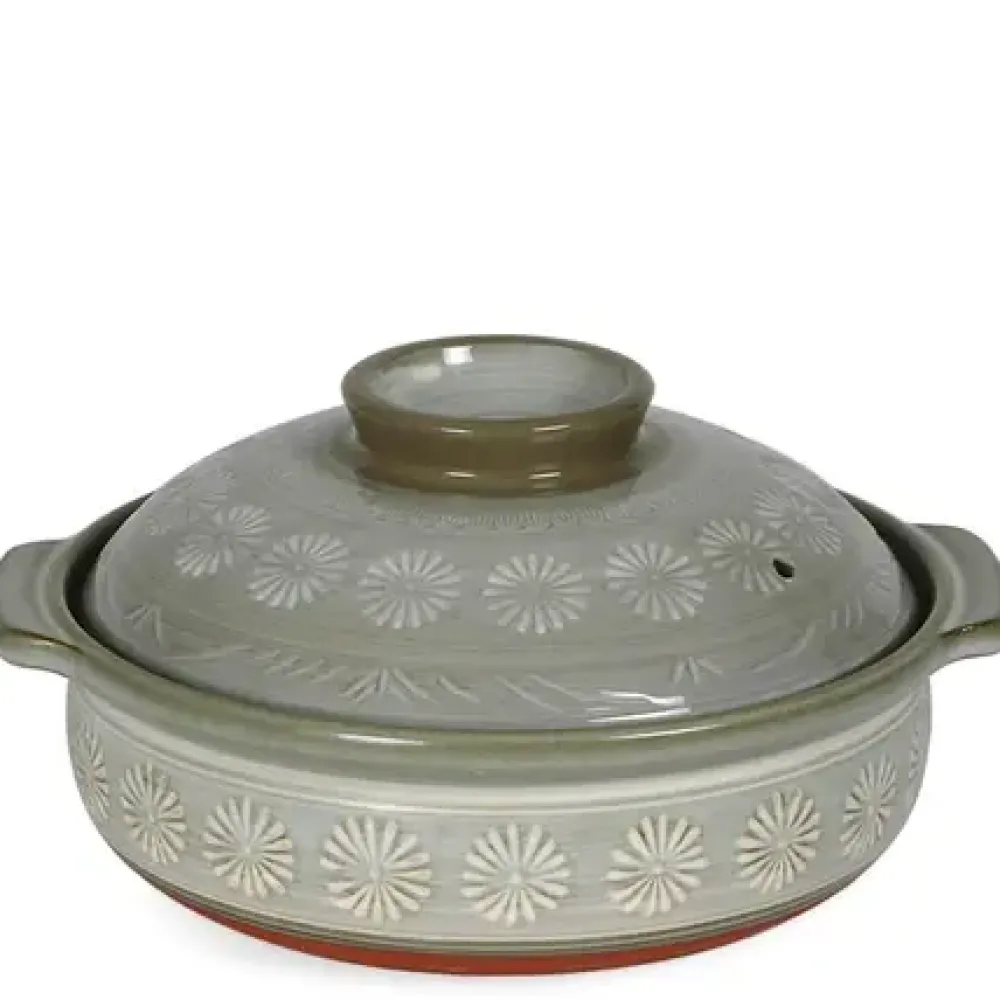 MIYA Company Hana-Mishima Donabe Casserole, 135 Oz.